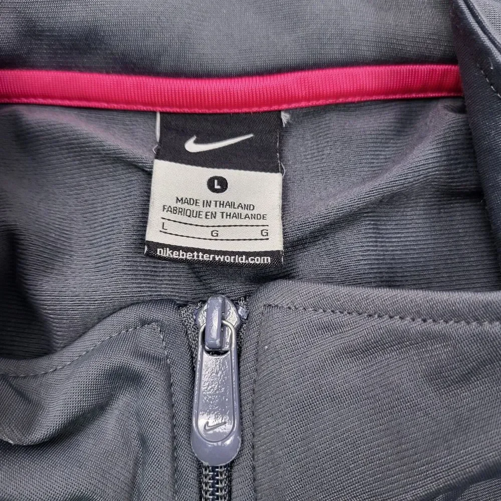 Nike Men's Practice Grey Basketball Zip-Up Training Jacket ‎ Size Large Pockets